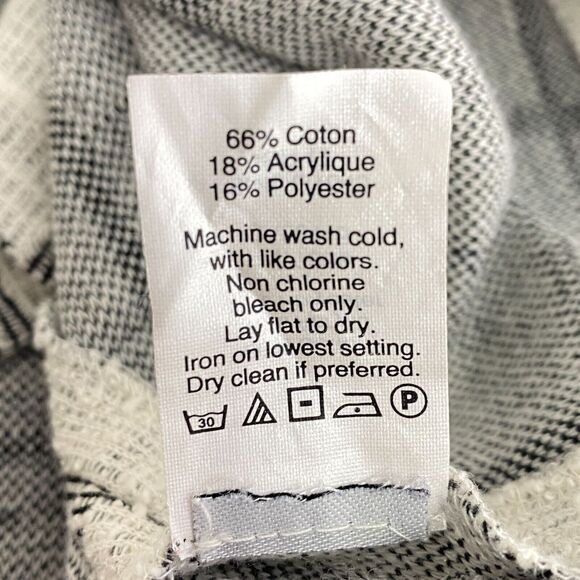 Madewell Windowpane Tie Front Sweater Top Women's Size Small - Picture 7 of 9